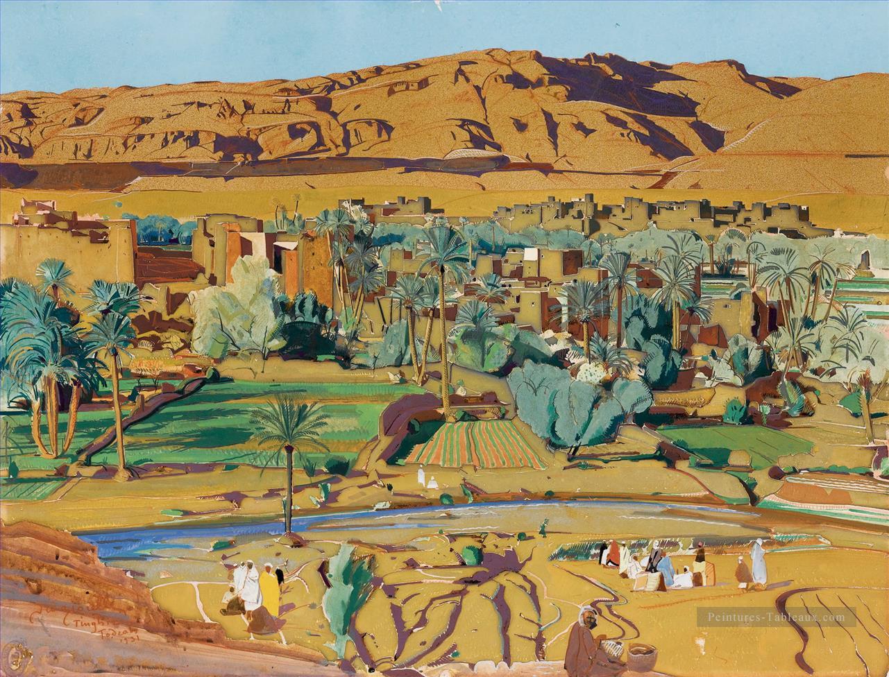 Araber moderniste orientaliste Tinghir Todra Peintures à l'huile